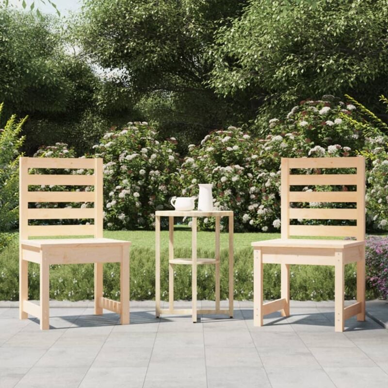 2 pz Sedie da Giardino, Poltrona da Giardino 40, 5x48x91, 5 cm Legno Massello di Pino vidaXL