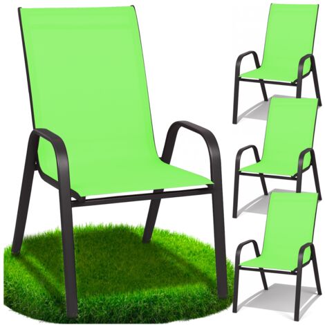 Sedie da giardino in metallo per balcone terrazza poltrona da giardino verde resistente 4 pezzi