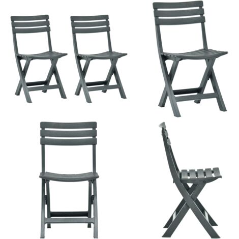 Sedie da Giardino Pieghevoli 2 pz in Plastica Verde - Sedie pieghevoli - Sedie da balcone