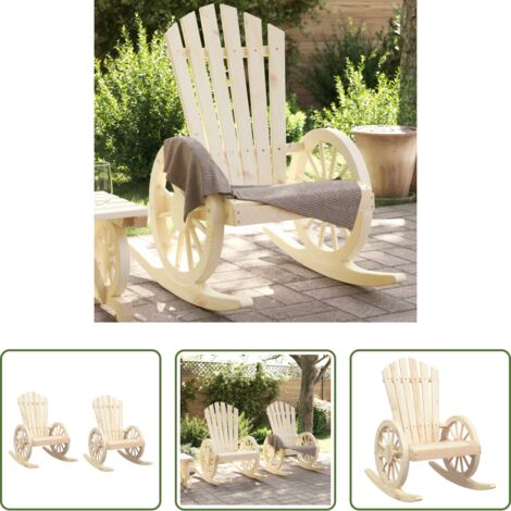 Sedie da giardino -  Sedie a Dondolo Adirondack 2 pz in Legno Massello di Abete