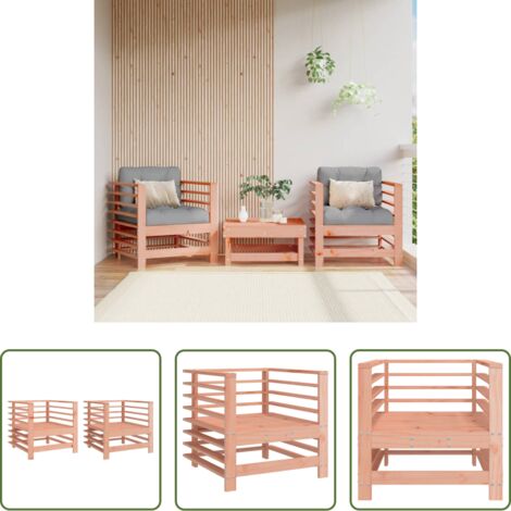 Sedie da patio -  Sedie da Giardino 2 pz in Legno Massello di Douglas