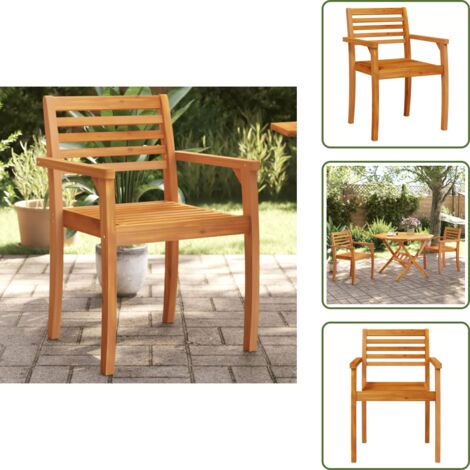 Sedie da patio - vidaXL Sedie da Giardino 2 pz 59x55x85 cm Legno Massello di Acacia - Sedie in acacia