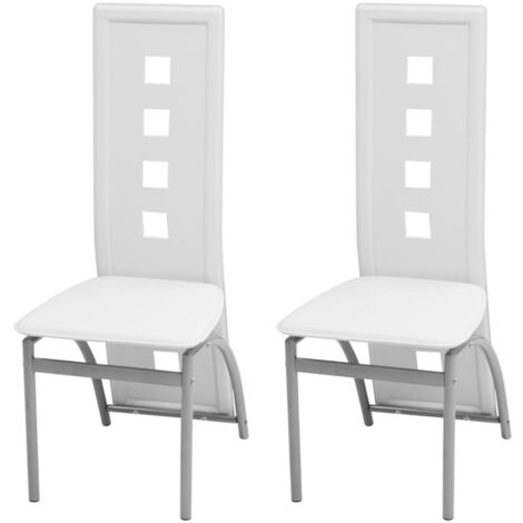 Sedie da Pranzo 2 pz Bianche in Similpelle vidaXL 317664
