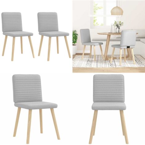 Sedie da Pranzo 2 pz Grigio Nuvola in Tessuto - Sedie da pranzo - Sedie da pranzo in tessuto