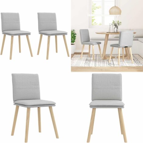 Sedie da Pranzo 2 pz Grigio Nuvola in Tessuto - Sedie ergonomiche - Sedie in tessuto