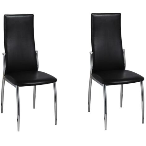 Sedie da Pranzo 2 pz Nere in Similpelle vidaXL 115216