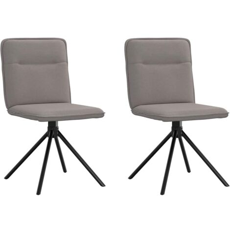 Sedie da Pranzo 2 pz Tortora in Tessuto vidaXL 490575