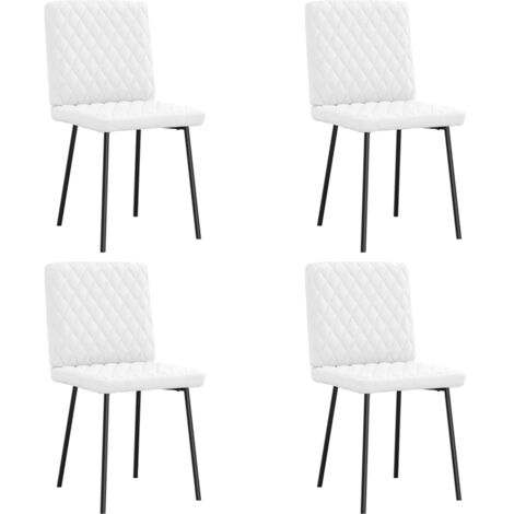 Sedie da Pranzo 4 pz Bianche in Similpelle vidaXL 656279
