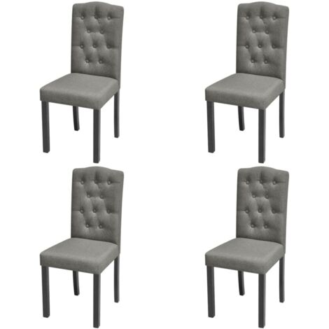 Sedie da Pranzo 4 pz Grigie in Tessuto vidaXL 887100