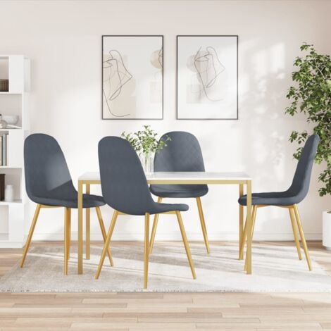 VidaXL Sedia da pranzo grigio scuro 54x56x96,5 cm tessuto Sedie sala da  pranzo 