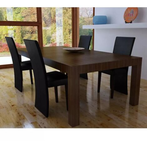 Sedie da Pranzo 4 pz Nere in Similpelle vidaXL 505236