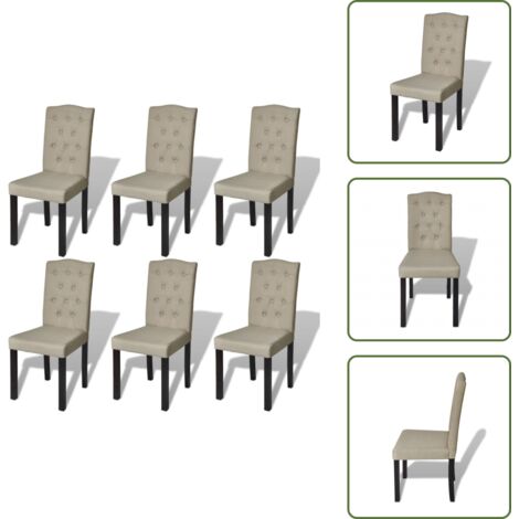 Sedie da pranzo 6 pezzi - vidaXL Sedie da Pranzo 6 pz Cammello in Tessuto - Sedie cammello