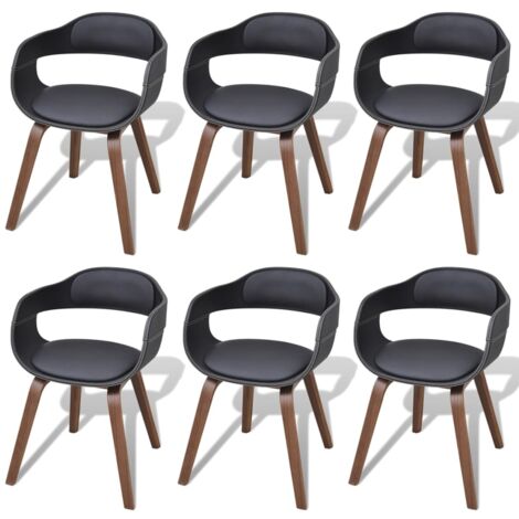 Sedie da Pranzo 6 pz Crema in Legno Piegato e Similpelle vidaXL