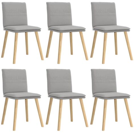 Sedie da Pranzo 6 pz Grigio Nuvola in Tessuto vidaXL