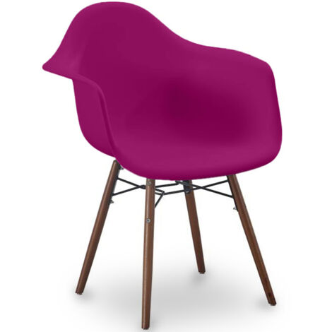 Sedie da Pranzo - Design Scandinavo - Gambe in Legno Scuro - Nordika Malva