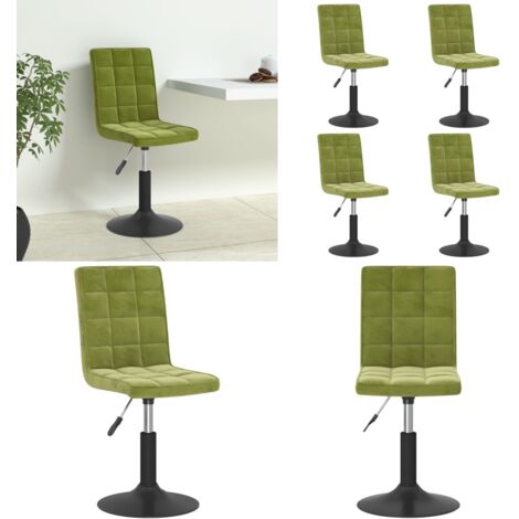 Sedie da Pranzo Girevoli 4 pz Verde Chiaro in Velluto - Sedie da cucina - Sedie da pranzo in velluto