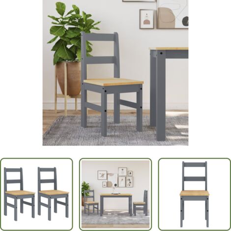 Sedie da pranzo in pino -  Sedie da Pranzo 2 pz Panama 105x30x45 cm Legno Massello Pino
