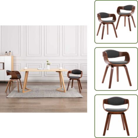 Sedie da pranzo pieghevoli - vidaXL Sedie da Pranzo 2 pz Grigie in Legno Piegato e Tessuto Grigio - Sedie da pranzo ergonomiche