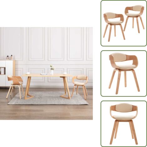 Sedie da pranzo pieghevoli - vidaXL Sedie da Pranzo 2 pz in Legno Piegato e Similpelle - Sedie da pranzo ergonomiche