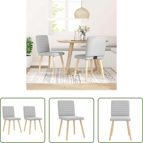 Sedie da pranzo -  Sedie da Pranzo 2 pz Grigio Nuvola in Tessuto