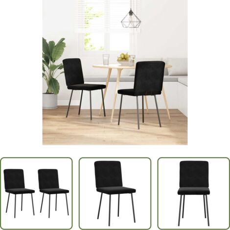 Sedie da pranzo -  Sedie da Pranzo 2 pz Nere in Velluto