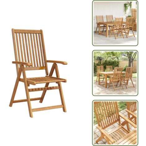 Sedie da pranzo - vidaXL Sedie da Giardino Pieghevoli 4 pz in Legno Massello d'Acacia - Sedie da terrazza