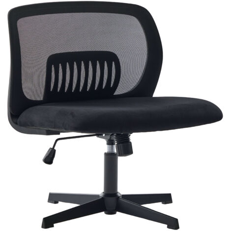 Sedie da scrivania 61x55x73 cm, Girevole e Regolabile con Funzione Dondolo e Cuscini , Nero, per Studio e ufficio