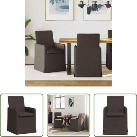 Sedie ergonomiche -  Sedie da pranzo 2 pcs Grigio scuro 57 x 67 x 95 cm Tela