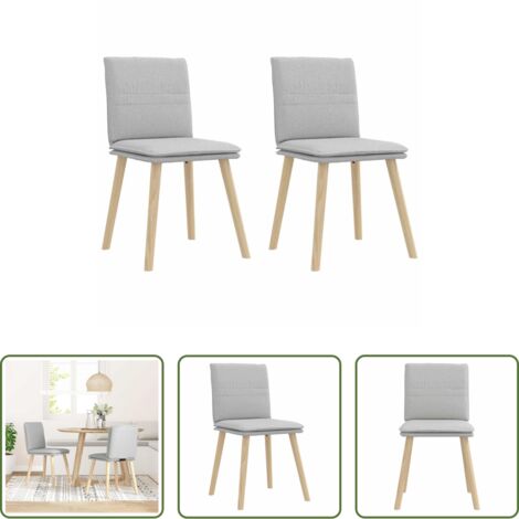 Sedie ergonomiche -  Sedie da Pranzo 2 pz Grigio Nuvola in Tessuto