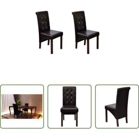 Sedie ergonomiche -  Sedie da Pranzo 2 pz Marroni in Similpelle