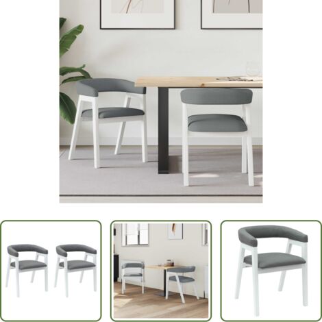 Sedie in legno -  Sedie da pranzo 2 pcs Bianco 54 x 57 x 73 cm