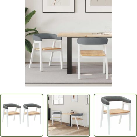 Sedie in legno -  Sedie da pranzo 2 pcs Bianco 54 x 57 x 73 cm