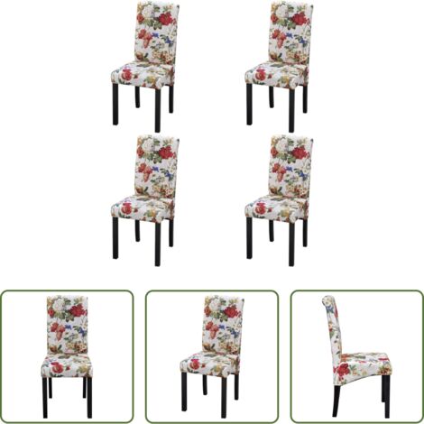 Sedie in tessuto -  Sedie da Pranzo 4 pz Multicolori in Tessuto