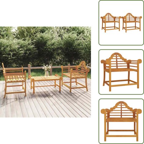 Sedie Marlboro - vidaXL Sedie da Giardino 2 pz 91x62x94 cm in Legno Massello di Teak - Sedie in legno