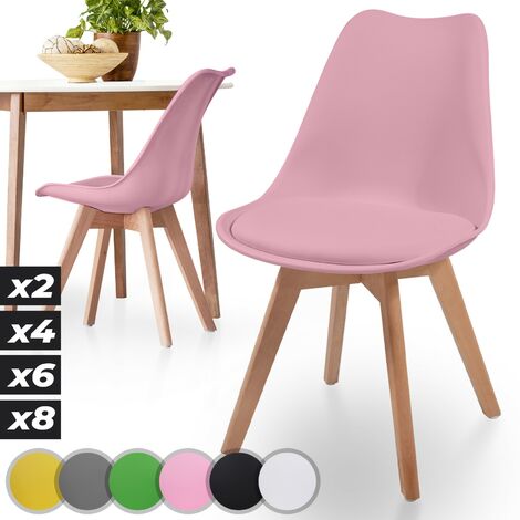 WeHome - Set 4 Sedie Candice, Sedie Sala Da Pranzo O Ufficio, Sedia  Ergonomica, Seduta Imbottita Con Cuscino In Similpelle, Sedie Camera, Piedi  In Legno Di Faggio, Arredamento Casa (Brdeaux) : 