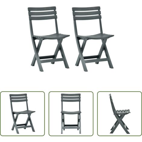 Sedie pieghevoli - Sedie da Giardino Pieghevoli 2 pz in Plastica Verde