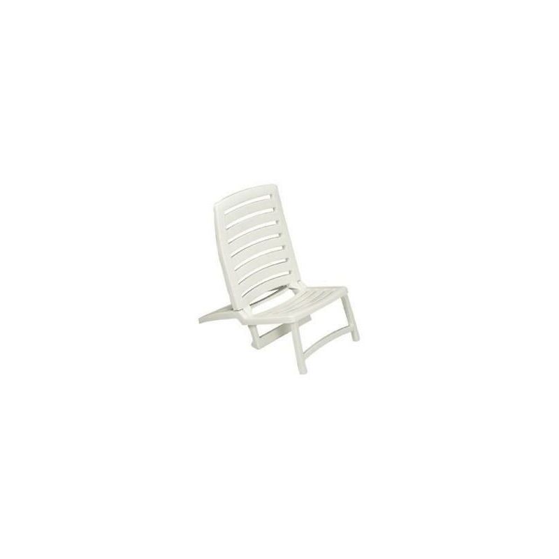 Spiaggina colore bianca in polipropilene cm 42x58xH 64