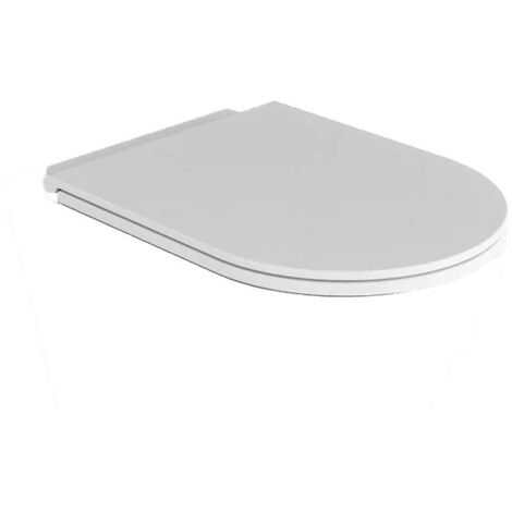 Sedile copri wc slim bianco con soft close cerniere cromo alice ceramica mc2201es