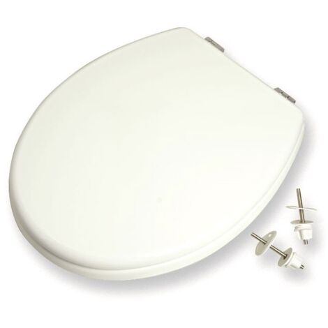 Sedile copriwater bianco universale con cerniere cromate 451900PB