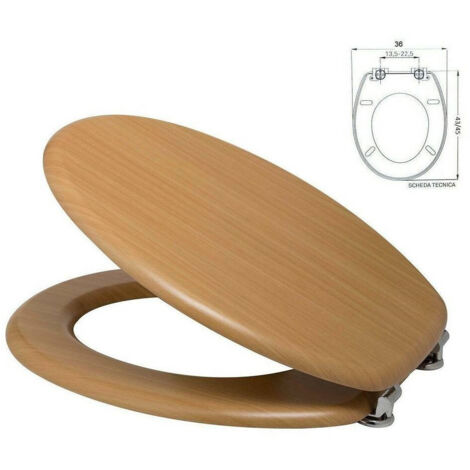 Sedile Copriwater Universale For Bagno Copri Wc Water In Legno 18" Mod. X   -3.5     -