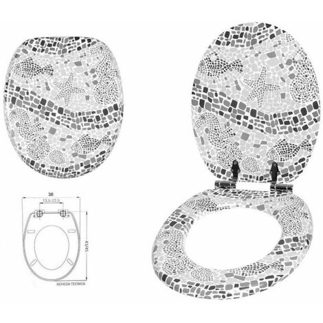 SEDILE COPRIWATER UNIVERSALE PER BAGNO COPRI WC WATER IN LEGNO MDF 18" 529594