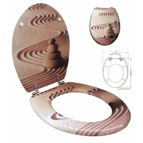 SEDILE COPRIWATER UNIVERSALE PER BAGNO COPRI WC WATER IN LEGNO Mod. 52733