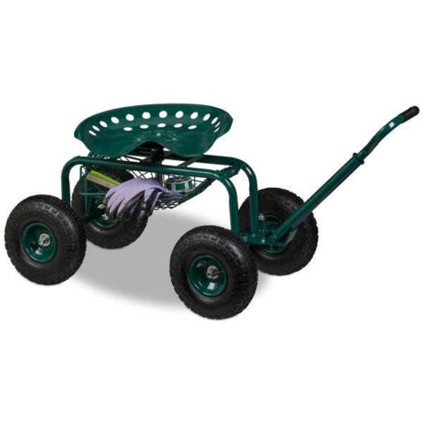 Sedile da giardino mobile con contenitore
