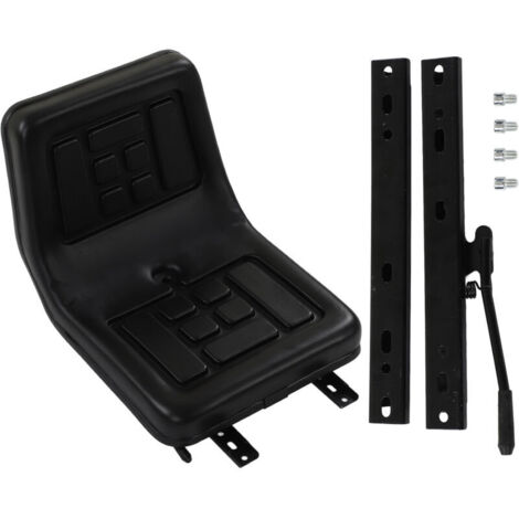 Sedile ergonomico in similpelle PU per trattori, comodo, resistente all'usura e robusto, ideale per carrelli elevatori, escavatori e veicoli da cantiere.