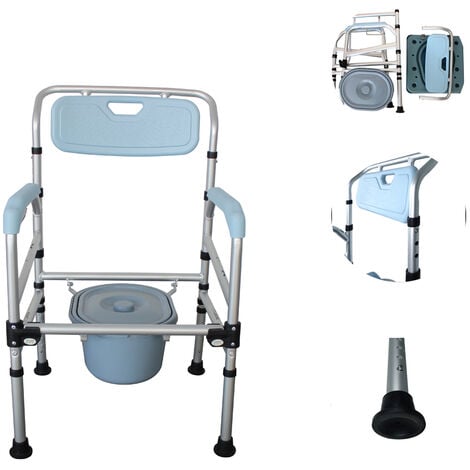 Sedile per doccia Sgabello da doccia in alluminio Altezza regolabile Sedile da doccia Rettangolo Sedia da doccia Sgabello da doccia per anziani Disabili HENGMEI