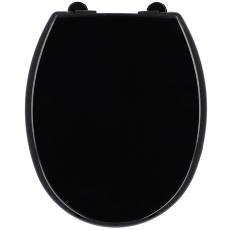 Sedile per wc thermodur 18 + fermi di plastica anticaduta - nero - Tendance