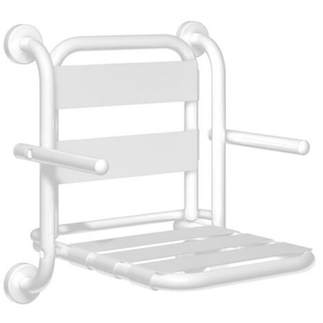 SEDILE RIBALTABILE CON SCHIENALE E BRACCIOLI- Bianco- DH- pezzi 1