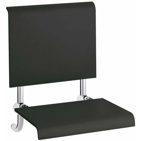 Sedile ribaltabile Emco SYSTEM 2 con sedile in plastica cromata nera