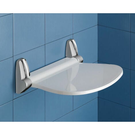 Sedile sound ribaltabile per doccia disabili anziani 120kg bianco/cromo gedy