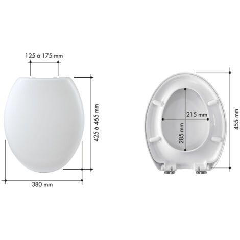 Sedile WC Ancozen - polipropilene bianco - freno di caduta